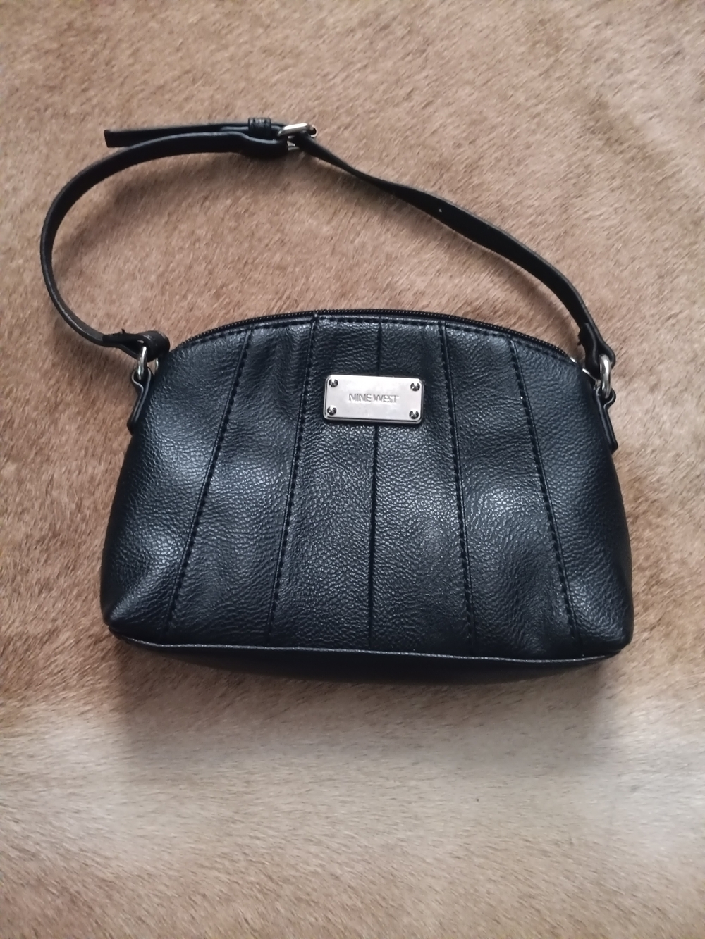 Nine West Black Leatherette Shoulder Bag